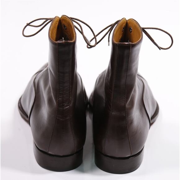 Hermes Paris Mens Brown Captoe Ankle Combat Boots Eu 43.5 - US 10.5 - Picture 7 of 12